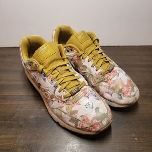 Nike Air Max 1 Milan Shoes Sneakers Lace-Up Low Top Womens Size 8 White Floral